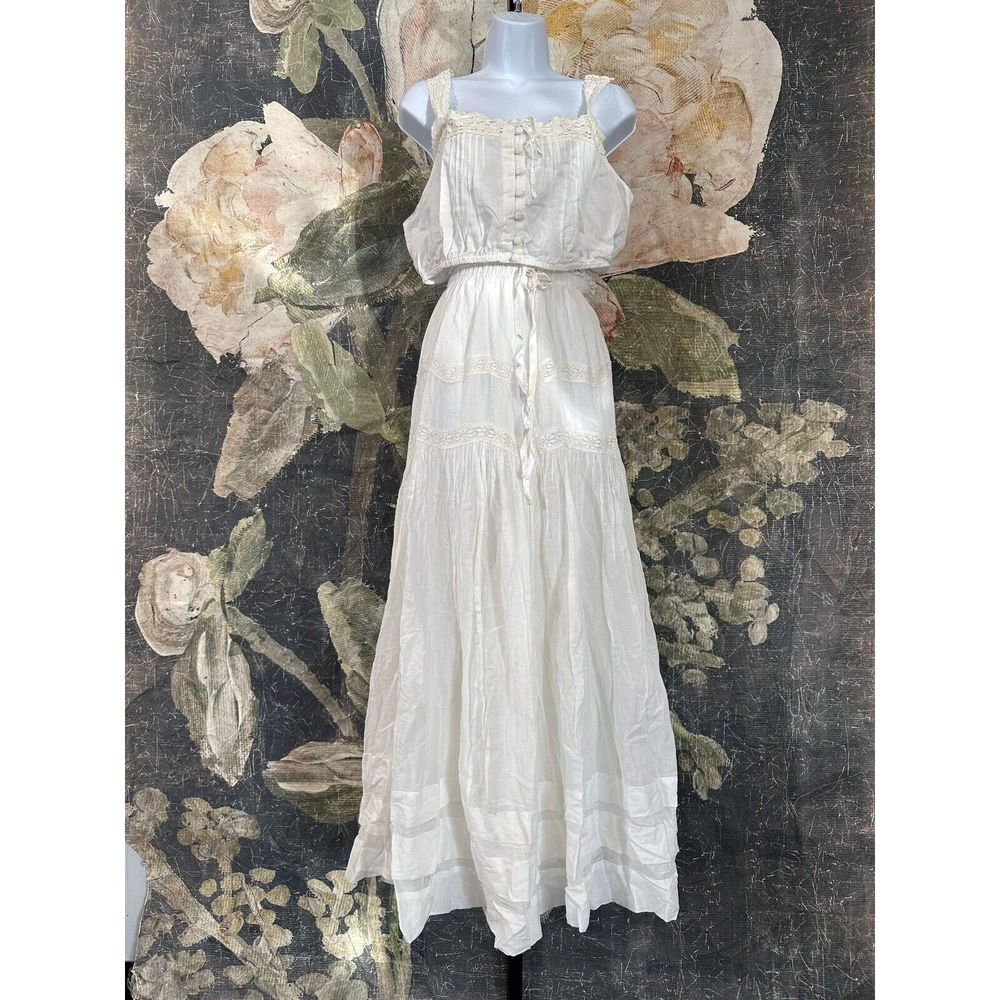 New By Anthropologie Dragonfly Novelty Sweetheart Midi Dress Size US6 - Picture 8 of 10